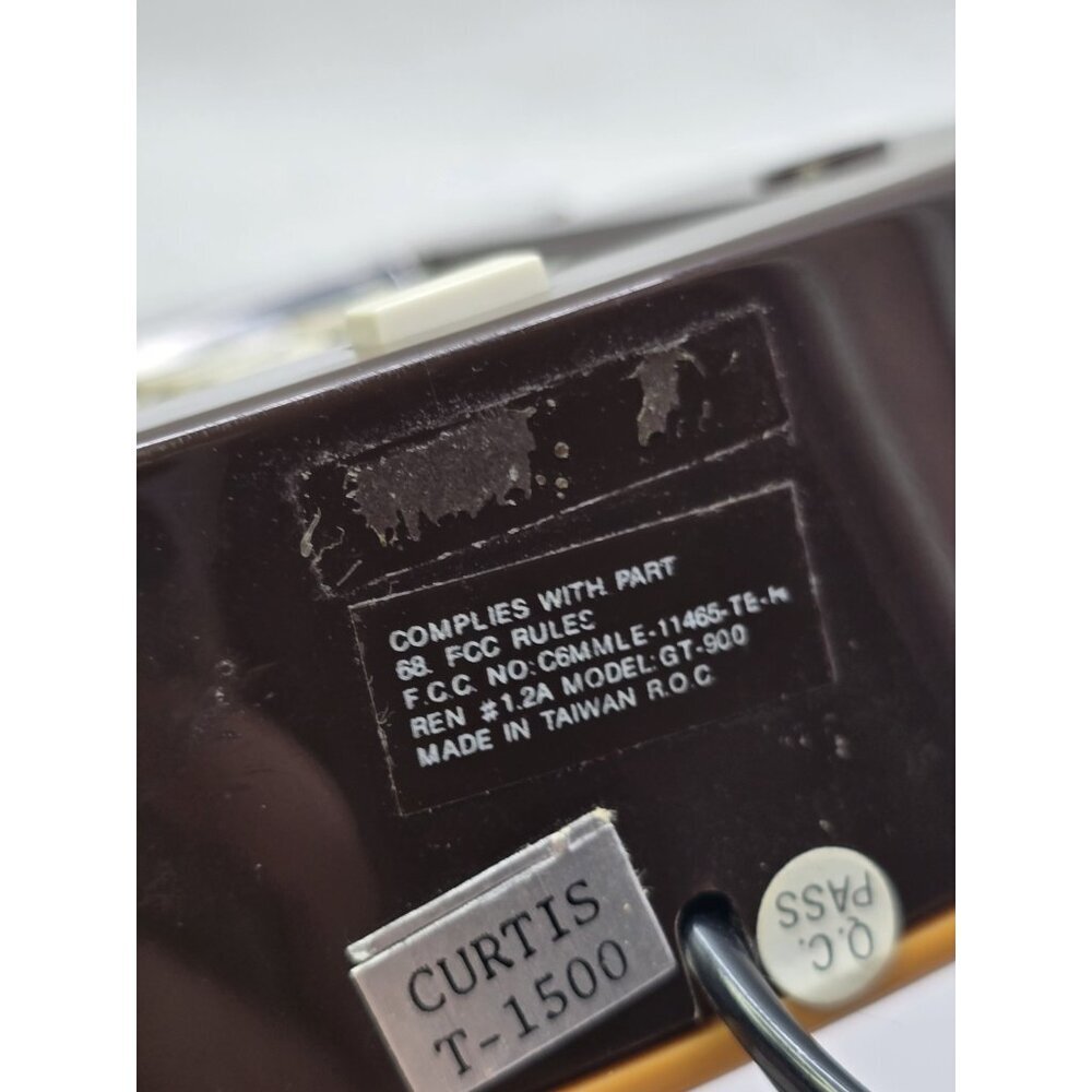 Vintage Guitar Shape Telephone by Curtis, Brown Touch Tone Corded Novelty Phone - Picture 6 of 9